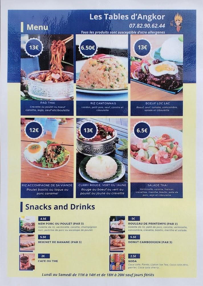 Les Tables D’Angkor - Menu Image 1